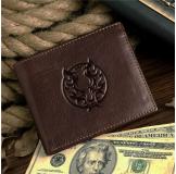 8017-3C 100% Real Genuine Leather Purse Wallet Card Holder 
