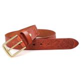 B013B-1 Belts for Women Lady/Woman Belt/Real Leather Belt Brown Red 