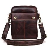 1002X Brown Genuine Cowhide Leather Messenger Bag for Men 