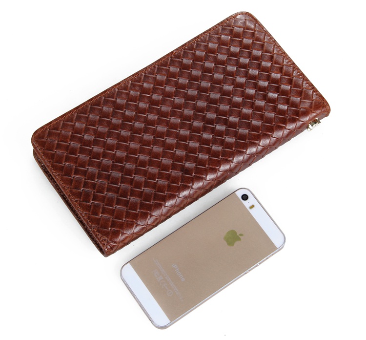 8068C 100% Real Genuine Leather Wallet Unisex Clutch Bag