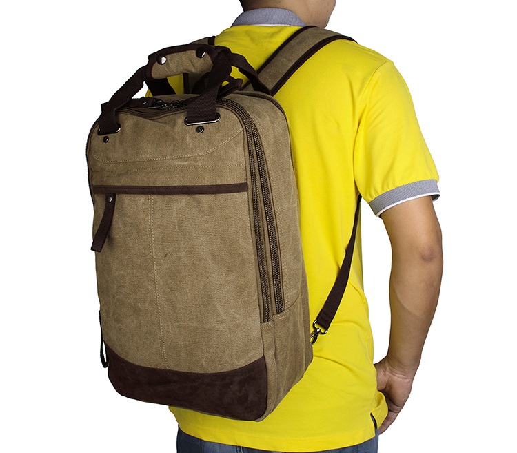 9028N JMD Brand Light Army Green Popular Top Quality Large Capacity Mens Canvas Backpack Laptop