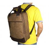 9028C Multi-function Popular Top Quality Canvas Coffee-Brown Large Capacity Mens Rucksack Tote Bag 