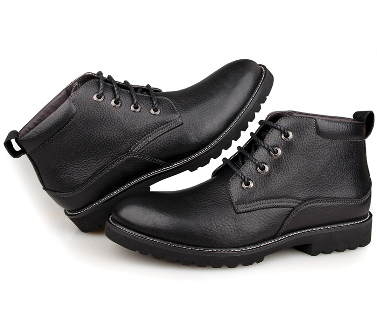 1002A7 Durable Cow Leather America 7 Size Men Leather Shoes