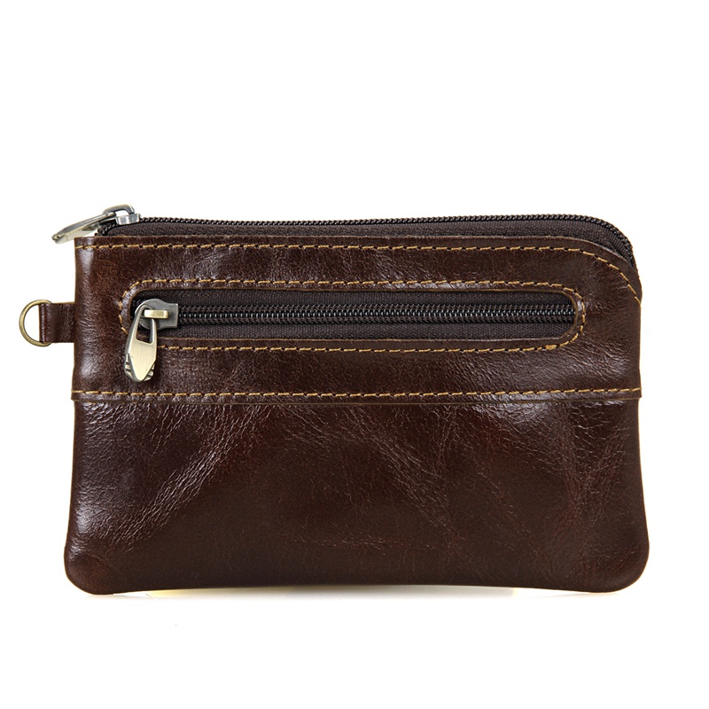 8118Q Coffee Cowhide Small Change Pocket