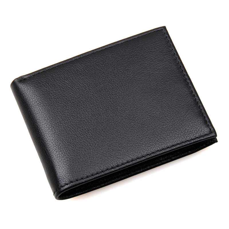 R-8135A Hot Selling Black Miltifunction Genuine Leather Men Pocket Wallet RFID