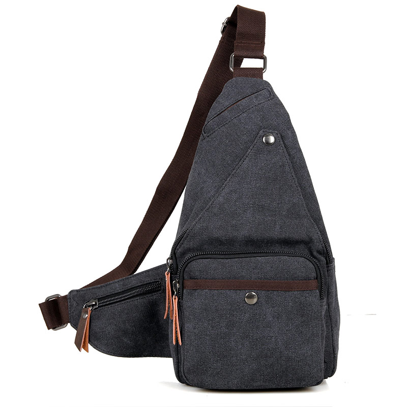 9033A Black Unique Design Durable Canvas Messenger Bags