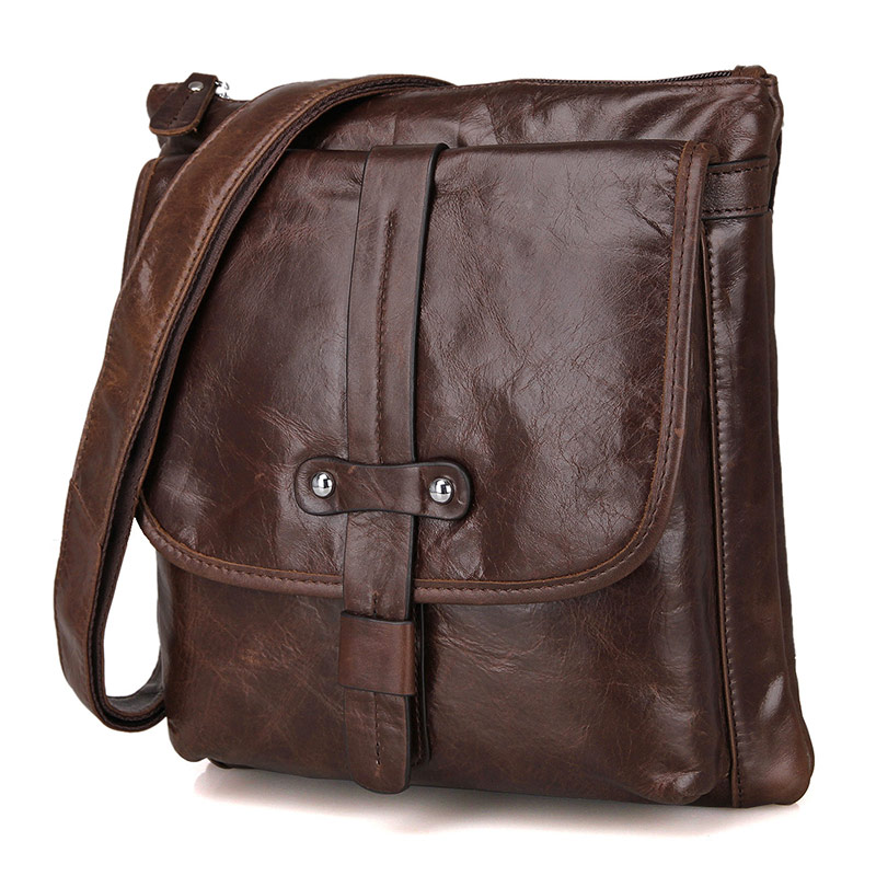 7045Q Cowboy Vintage Leather Men's Shoulder Messenger Bag Supplier