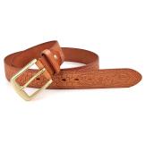 B001B Light Brown Vegetable Leather Lady Belt Factory 