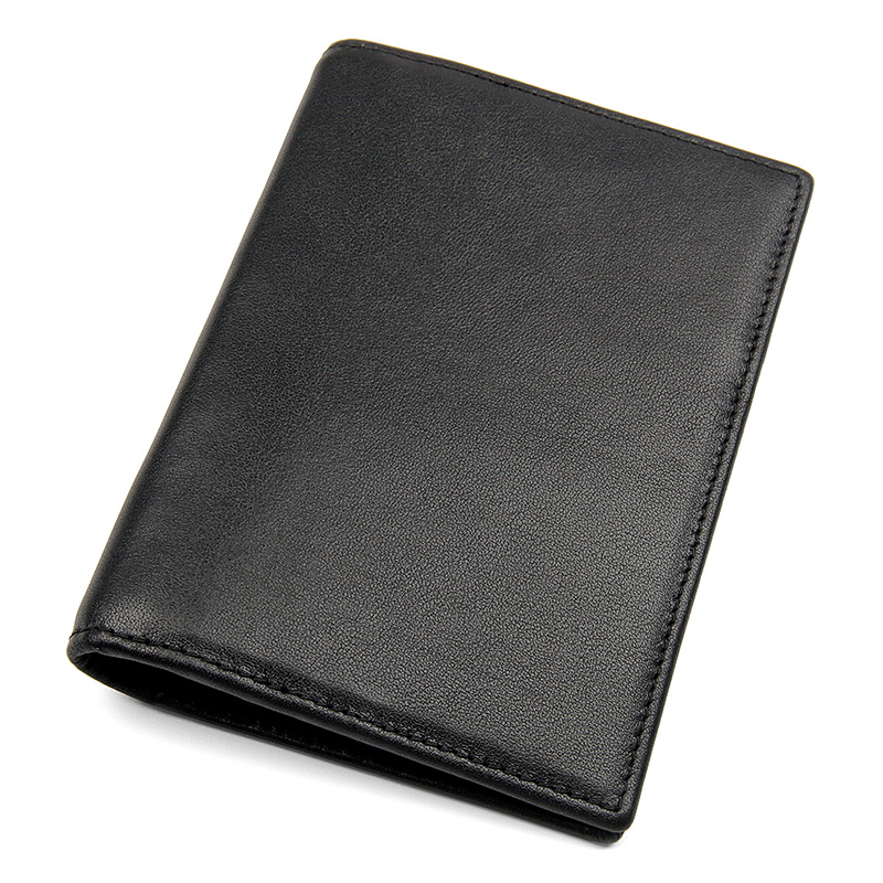 R-8190A Soft Cow Leather RFID Passport Holder Card Holder