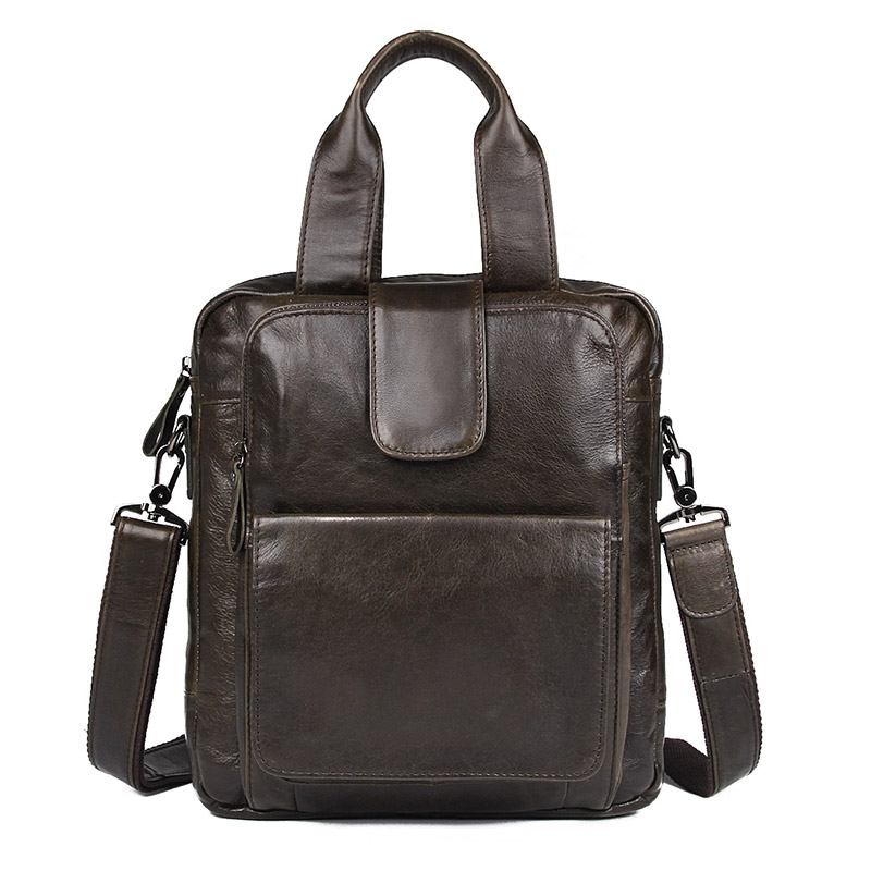 7266J Genuine Leather Men's Handbag Small Messenger Bag
