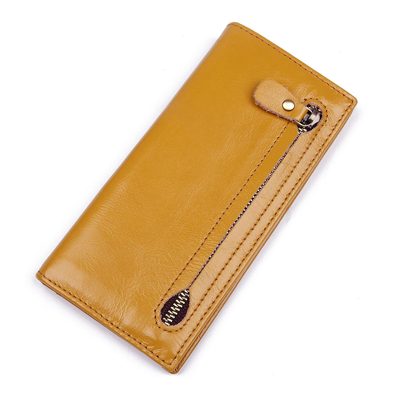 R-8122D Real Cow Leather Lady RFID Wallet US Purse 