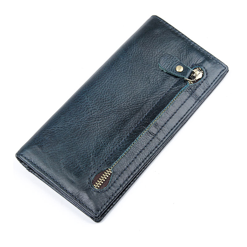 R-8122K Vintage Cow Leather Soft RFID Card Holder for Girls