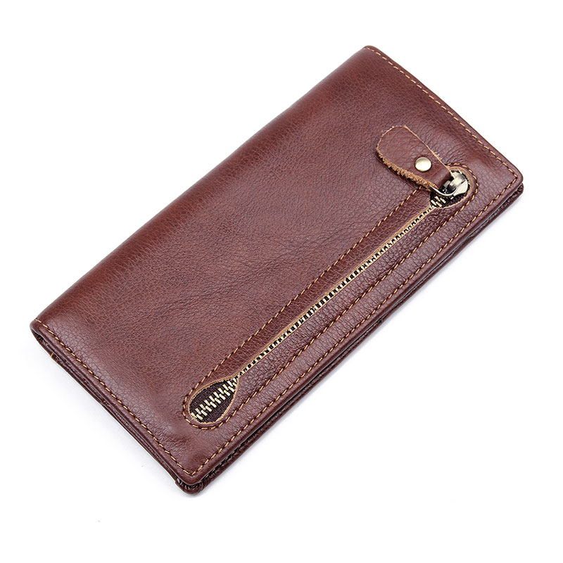 R-8122X Brown US Wallet RFID Soft Purse Card Holder Wallet