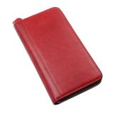 R-8440X High Quality Cow Leather Red Lady Wallet RFID Card Holder 