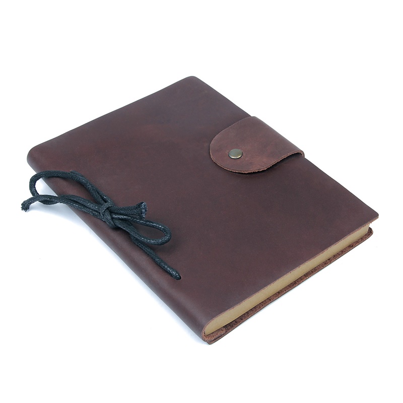 8081C Vintage Genuine Leather Journals Notebook for Men and Women Dark Brown Color