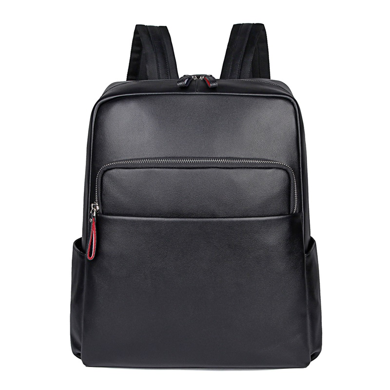 2753A Cow Leather Backpack Shoool Knapsack for Men