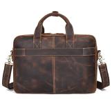 7409R-Y Crazy Horse Leather Bag Laptop Bag 