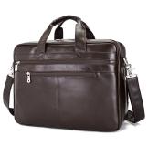 YKK-7319C LEATHER BAG BRIEFCASE HANDBAG MENS TRAVEL BAG