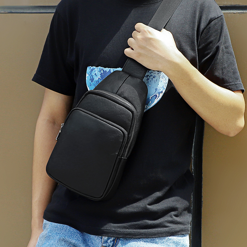 4026A Genuine Leather Chest Bag for Men