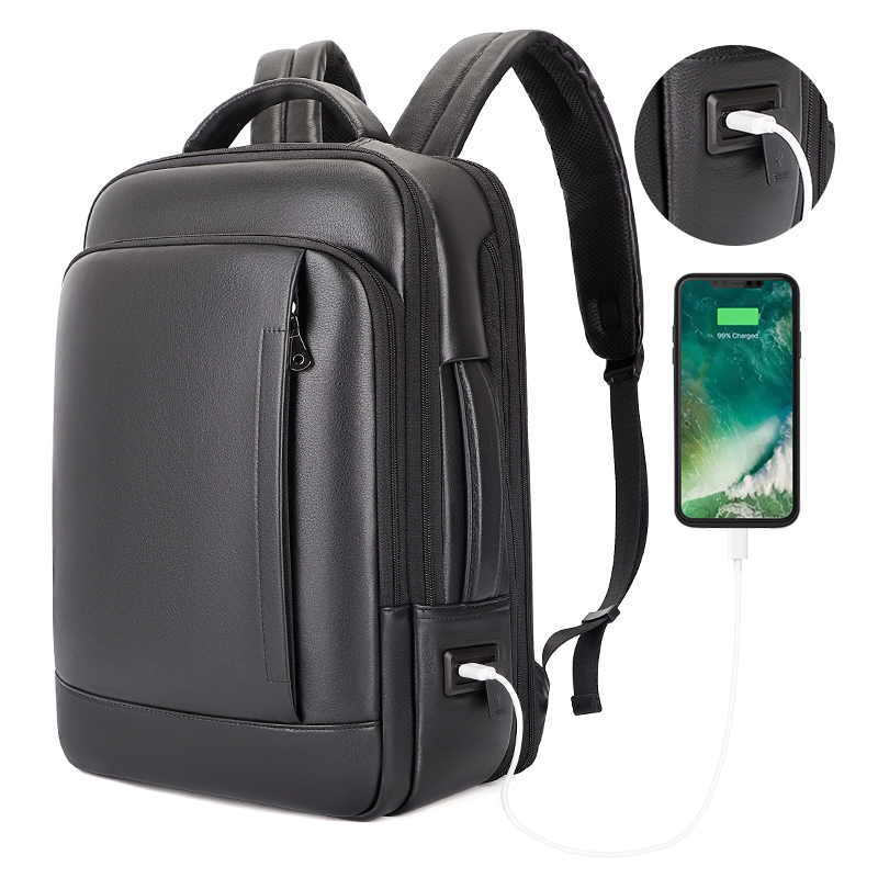 2765A Cow Leather Backpack Sackpack for Men