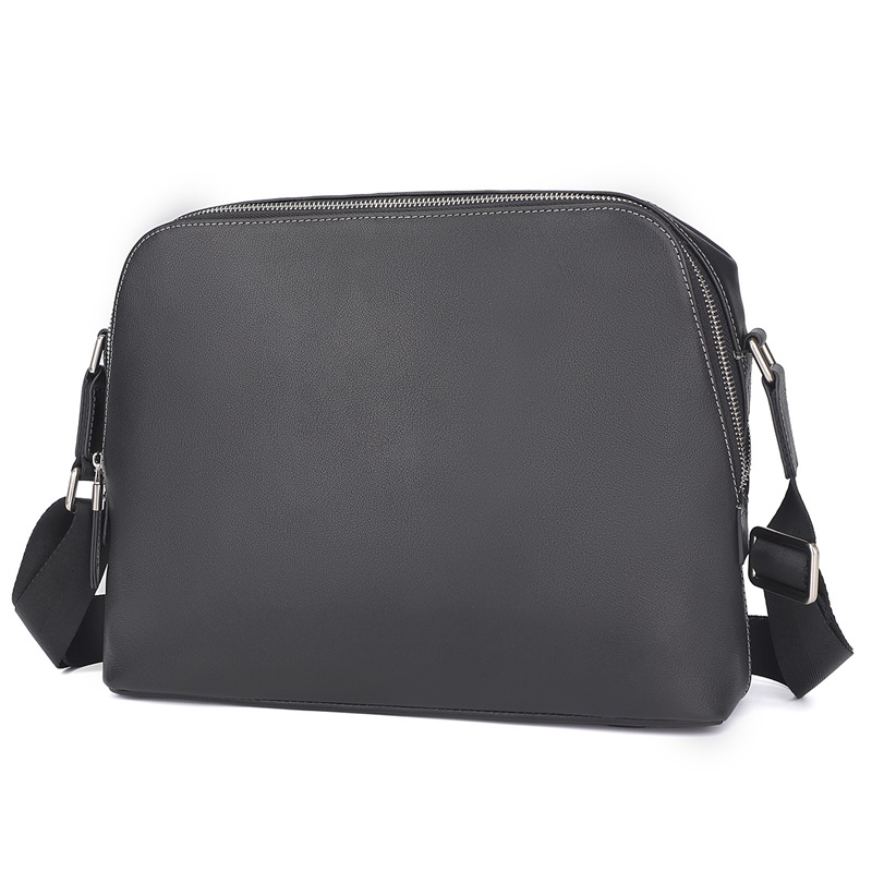 1077A Black Cow Leather Bag Messenger Bag for Men 