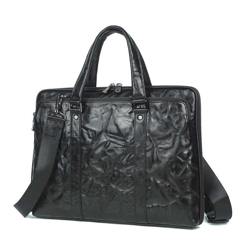 7236A-1 Unique Design Leather Handbag Men's Laptop Bag