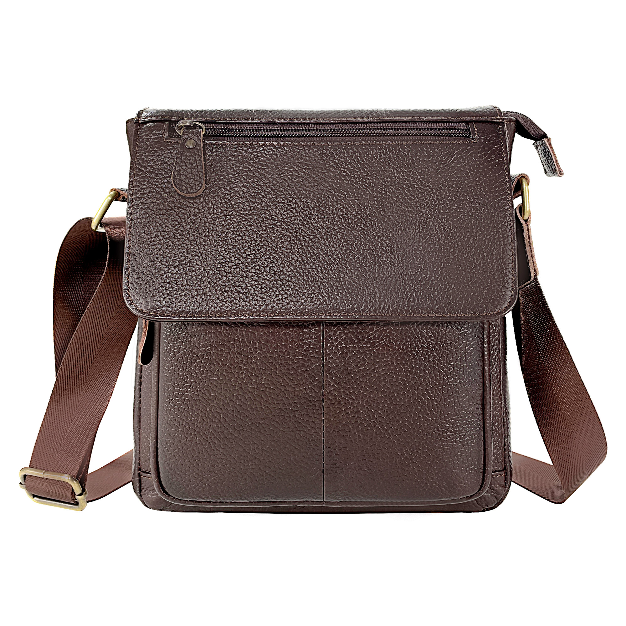 1087C High Quality Cow Leather Sling Bag Men's Messenger Bag