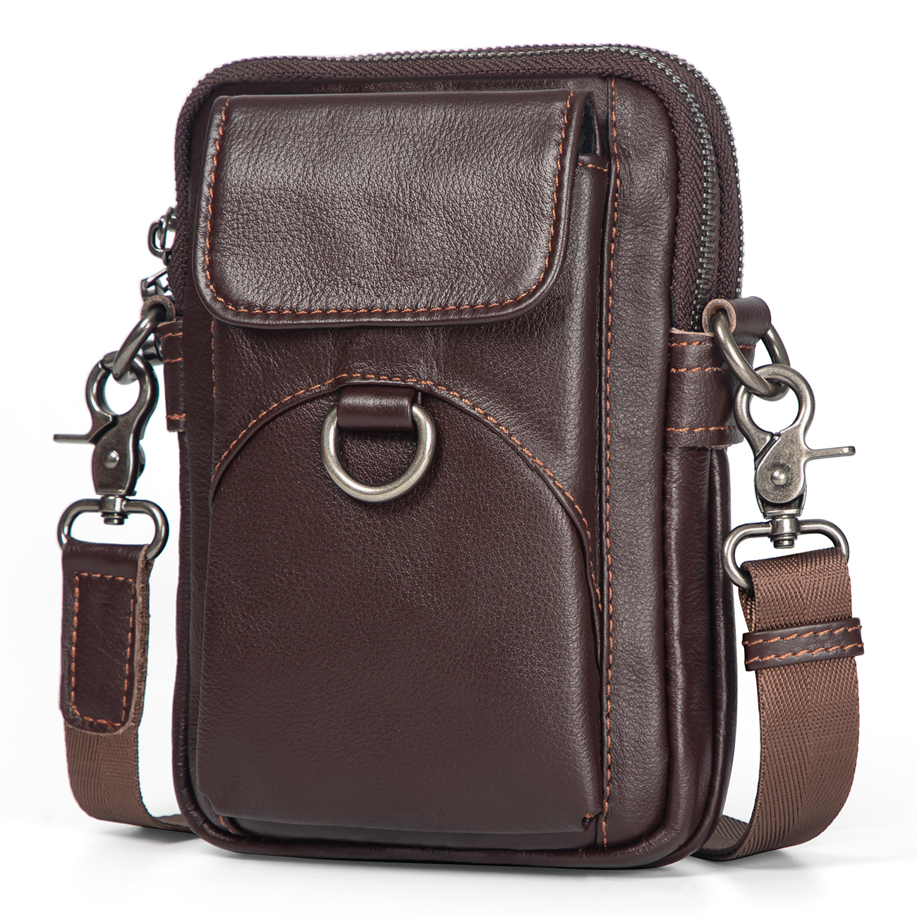 Coffee Mini Crossbody Bag Men's Sling Bag