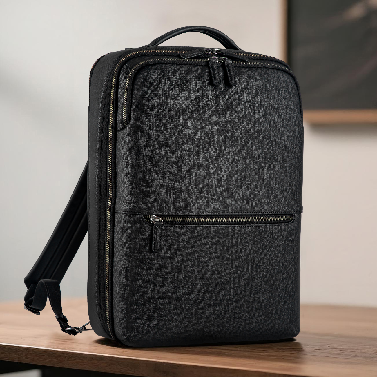 New Style Saffiano Leather Men's Sackpack