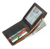 New Design Crazy Horse Leather Wallet for Men with Gift Box